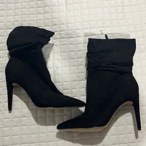 Express black velvet booties. Brand new!